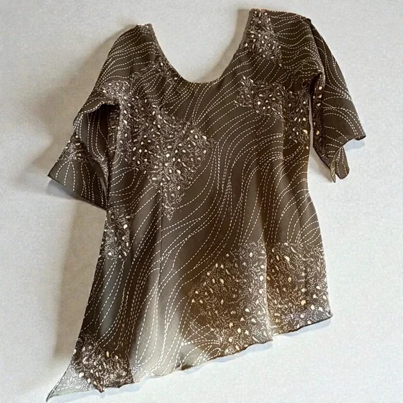 Vintage 2000s Women’s Blouse By Millenium Size Large, Sheer Fairy Whimsigoth - Picture 15 of 16